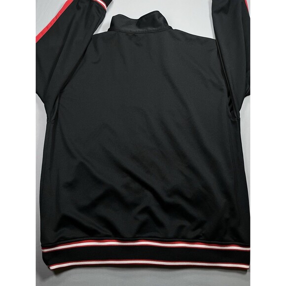 Stitches Washington Nationals Full Zip Track Jacket Mens XL MLB Black Red Stripe - Picture 3 of 8